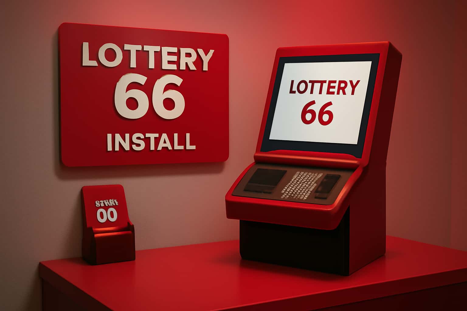 An informative visual representation of Lottery 66 Install process with clear text.
