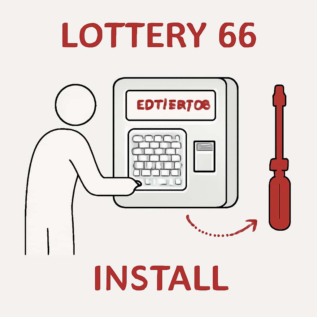 An educational diagram illustrating Lottery 66 installation process.