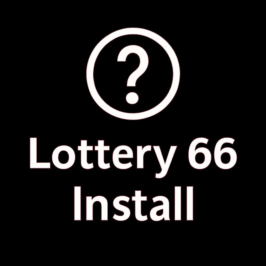 A professional badge design for Lottery 66 Install.