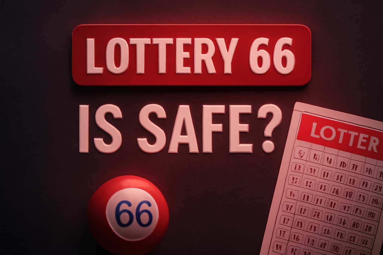 An informational graphic illustrating the safety aspects of Lottery 66.