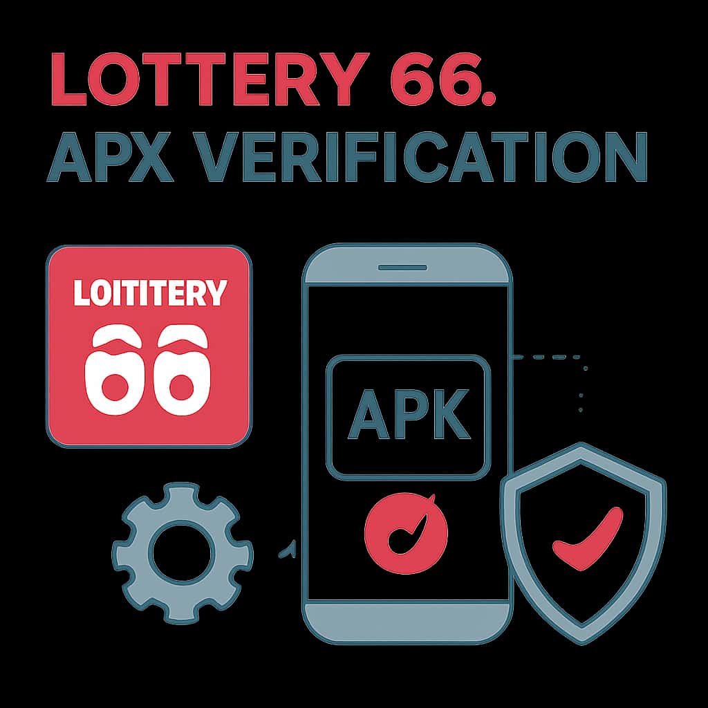 An educational diagram about Lottery 66 APK Verification.