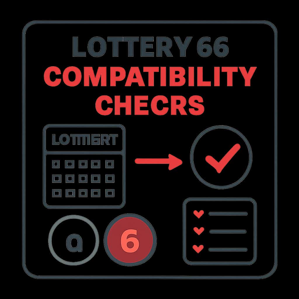 An educational diagram illustrating the compatibility checks for Lottery 66.