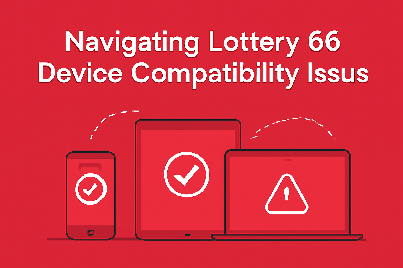 A visual representation of troubleshooting tips for the Lottery 66 app.
