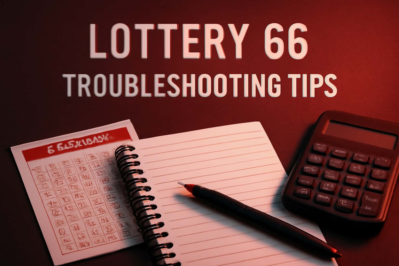 A visual representation of troubleshooting tips for the Lottery 66 app.