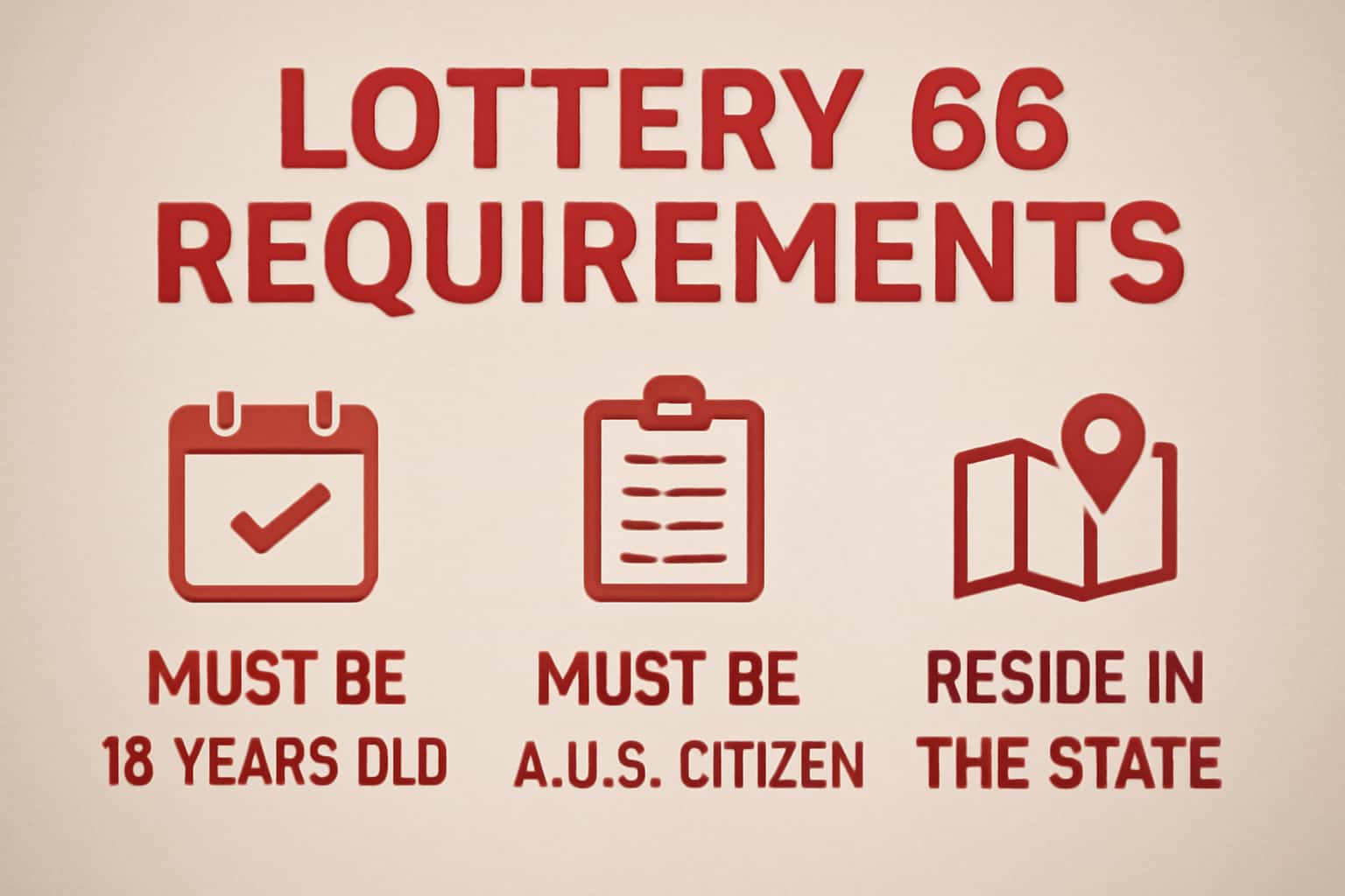 Informational scene about Lottery 66 Requirements showing app compatibility and installation details.