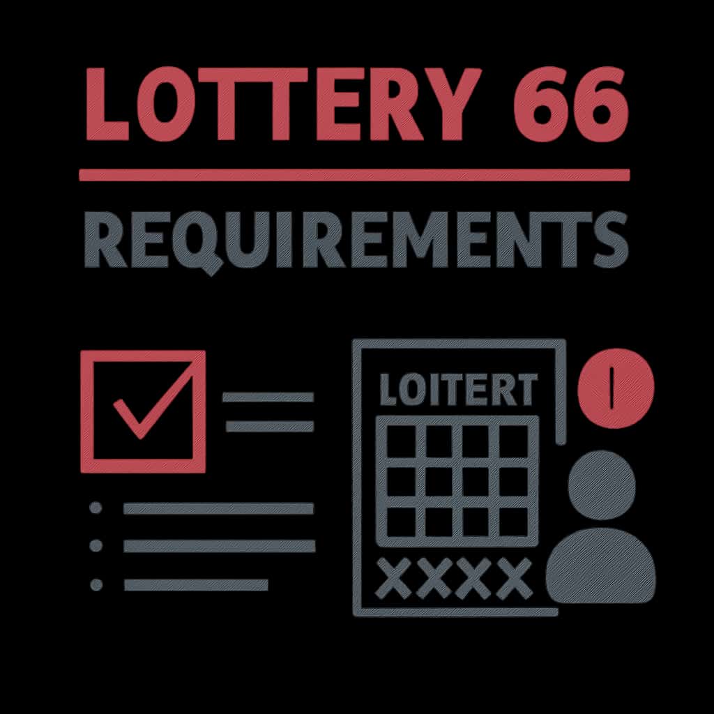 Diagram explaining Lottery 66 app requirements and installation.